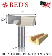 Tideway Carbide Pro LC01063208 2" Dia Bottom Cleaning 1/2" shank router bit