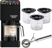 Dessert Genie by Sash and Bloom Ice Cream, Gelato Maker, Works as Slushie Machine, Smoothie Blender, Milkshake Maker and More, Equipped with 12 Settings, One Touch Program, Dual-Sided, Micro-Blending