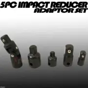 5PC IMPACT REDUCER ADAPTOR SET w/UNIVERSAL JOINT SOCKETS