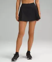 Lululemon Size 2 Black Side-Pleat High-Rise Tennis Skirt, 4” Liner, NWT
