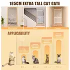 Retractable Safety Gate Pet Dog Cat Fence Enclosure 190 to 250cm Extra Tall