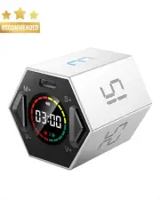 Pomodoro Timer Cube Magnetic Flip Focus Timer Mute Adjustable Sound 3/5/10/15min