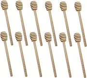 BRIGHTFUFU 12 Pack Honey Stirrer Sticks Wooden Jam Dippers Easy Cleaning Great for Honey Syrup and More