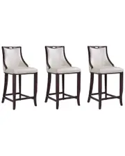 Manhattan Comfort Set of 3 Emperor Bar Stools