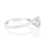 Luminesce Lab Grown 1 Carat Certified Oval Engagement Ring in 18ct White Gold, S