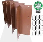 IRSTBL - Raised Garden Bed Corner Brackets 4 Pack for 25–38cm Beds Rust Resistant Steel with Screws Includes 20m Garden Twist Tie and Cutter for Plants