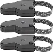 Baxnore 3PCS Body Measuring Tape, Mini Retractable Tape Measure with Button Lock, Black Portable Measuring Ruler for Sewing Tailoring Waist Fitness