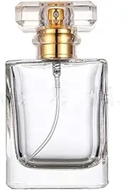 100ml Empty Glass Perfume Spray Bottle Refillable Rectangular Gold
