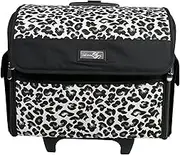 Everything Mary Rolling Sewing Machine Tote Cheetah Print