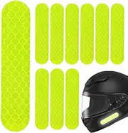 Reflective Hat Stickers, Reflective Sticker,10x Waterproof High Visibility Adhesive Safety Sticker | Safety Bike Reflector, Motorcycle Accessories for the C