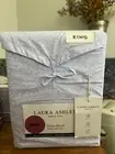 Laura Ashley Cotton Percale King Sheet Set MAEVE 4pc 100% Cotton