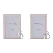 2PK Gibson Gifts Diamond 18 Photo Frame 4x6" Rectangle Silver