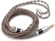 Linsoul TRIPOWIN C8 8-Core Silver Copper Foil Braided Earphone Replacement Upgrade Cable, Tinsel Silver Copper Wire for UE900s SE215 SE425 TIN Audio T2 T3 BGVP (3.5mm Plug, MMCX)