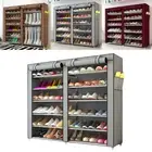 Au 36 Pairs Shoes Cabinet Storage Shoe Rack with Cover Portable Wardrobe