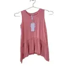NWT GOOD LUCK GIRL S Cinnamon Waterfall Ruffle Tank Top Girl