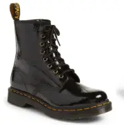 NIB $170 Dr. Martens 1460 Boot (Women) in DISTRESSED BLACK PATENT!