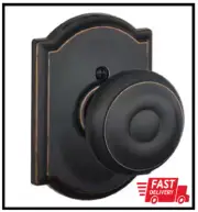Georgian Aged Bronze Dummy Door Knob with Camelot Trim