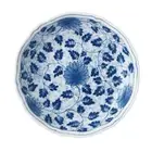 Daioya Kogyo Airindo Rin-Do, Rinka 50 deep plate, blue arabesque, M From Japan