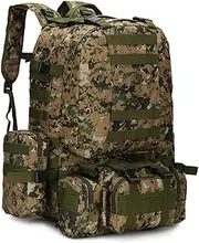 Hiking Backpack 55L/80L/100L Hiking Camping Backpack MOLLE Rucksack Waterproof Daypack for Traveling Multifunction Outdoor Mountaineering Backpacks Camouflage Hiking Large Tactical Bag