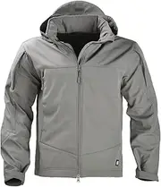 [HAN·WILD] Men's Tactical Jacket Lightweight Windbreaker Spring Combat Soft Shell with Hooded Military Outdoor Coats