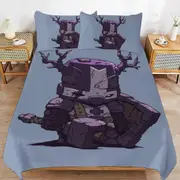 a1401 Castle Crashers Duvet Cover Set, 3 Piece Bedding Set 86x70" Double Sided Printing Decorative Comforter Cover Set (1 Duvet Cover + 2 Pillow Shams