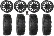 System 3 SB-5 15" Wheels Black 32" RC500S Sticky Tires Can-Am Defender