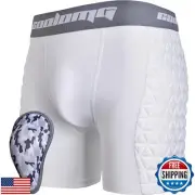 COOLOMG Youth Boys Baseball Sliding Shorts with Soft Athletic Cup Padded Slid