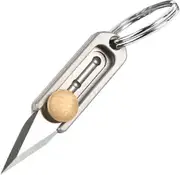 Lertenys Mini Titanium Alloy Package Opener Knife, Tiny 1.2 Inchs hang on a keychain, ultralight 0.17oz Portable Multifunction
