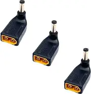 3 Pcs XT60 Male to DC5521 Male Adapters, Straight 90 Degree XT60 Connector to DC 5.5mm X 2.1mm for Generator, Portable Solar Panel and FPV Goggles Powering