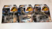 Jurassic World Dominion Hot Wheels 3pk vehicles Velociraptor Blue etc. NEW!