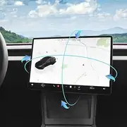 AAMHHM Screen Swivel Mount for Tesla Model 3 Highland 2024 2025 Left/Right 30° Up/Down 15° Rotating Four Directions Aluminium Alloy Tesla Screen Rotating Bracket
