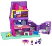 Doll House with Micro Doll, Toy Bike & Furniture Accessories, Transforming