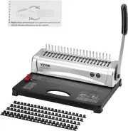 VEVOR Binding Machine, Comb Binding Machine 21-Holes Binding 450 Sheets, Book...