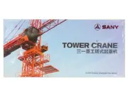Sany Tower Crane - Red/Yellow - China 1:75 Scale Diecast Model New