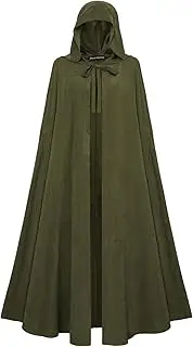 Scarlet Darkness Women Renaissance Hooded Cape Medieval Cloak Hobbit Halloween Costume