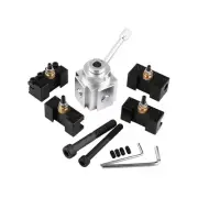 Set Of Aluminum Alloy Mini Lathe Tool Post And Holder Kit New