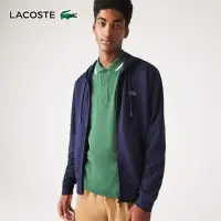 在飛比找momo購物網優惠-【LACOSTE】男裝-有機棉拉鍊連帽外套(海軍藍)