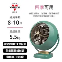 在飛比找Yahoo!奇摩拍賣優惠-免運/刷卡/附發票【VORNADO】加大版經典綠復古循環扇(