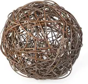 Wicker Ball, Pasture Made Of Pasture For House And Garden, Approx. 20 Cm