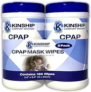 CPAP Mask Cleaning Wipes (150 Count, 2-75 count canisters) Unscented & Lint-free Cleaning for CPAP & BIPAP Machines