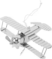 CHICAMPERA Vintage Iron Aircraft Model Metal Plane Ornament Artwork Rustic Airplane Decoration for Home