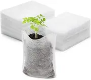 400pcs Non-Woven Garden Plant Nursery Bags Plant Grow Bags Fabric Seedling Pot