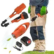 Lightweight Garden Leaf Blower,Cordless Leaf Blower,Electric Snow Blower with 3000mAh Battery and Charger,29000RPM Portable Leaf Blower for Blowing Leaves, Dust, Snow, Debris Orange