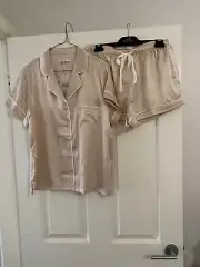 Peter Alexander Ladies Pyjama Set Nude Poly Satin Medium