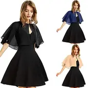 Womens Shawls and Wraps for Evening Dress Chiffon Shawl Cape Wedding Guest Bridesmaid Capelets Scarves