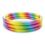 Intex 1.47M Rainbow Ombre Outdoor/Patio Inflatable Round Swimming Kids Pool 2y+