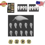 Hard Plastic 3D Stencil Pack for Fishing Lures - Fits UPHC15 Model Perfectly