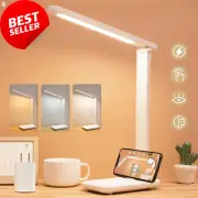 Portable LED Desk Lamp USB Charging Touch Control Folding Eye-Caring Study Light