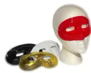 8 DOMINO HALF FACE EYE MASKS 2 Set Masquerade Clown Costume Red Gold Black White