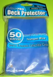 NEW Ultra Pro Deck Protector Card Sleeves Tsunami Blue 50 sleeves (BIN 19)